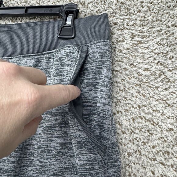 Under Armour Icon Fleece Wide Leg Sweatpants Women Medium Heather Gray Cold Gear - Picture 3 of 14